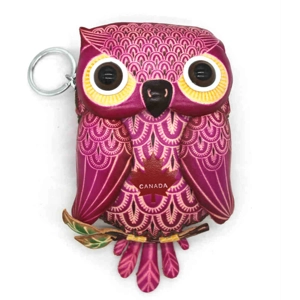 J032 Owl Leather Coin Purse Canada Souvenir