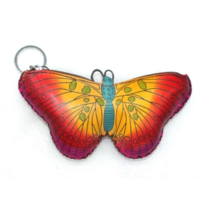 6222 Butterfly Leather Coin Purse Forest DSQB6222