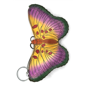 6222 Butterfly Leather Coin Purse Forest DSQB6222