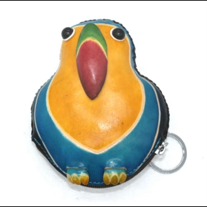 8019 Bird Leather Coin Purse Forest DSQB8019