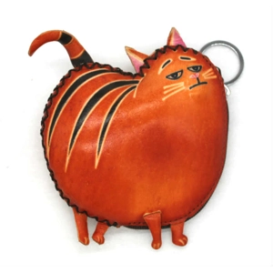 6224 Cat Leather Coin Purse Farm DSQB6224