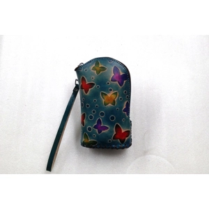 SJTN026 Butterfly Leather Coin Purse Forest