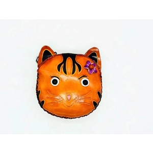 SQB218 Cat Leather Coin Purse Farm 218