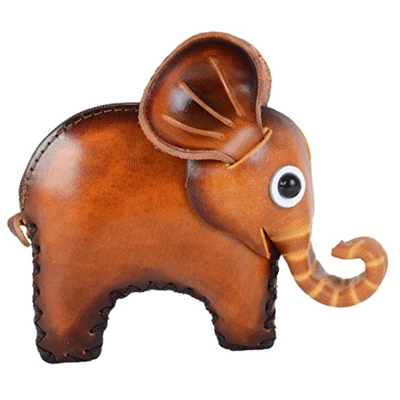 100 Elephant Leather Coin Purse Forest DSQB100