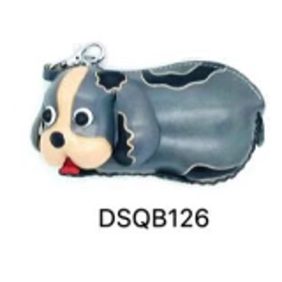 126 Dog Leather Coin Purse Farm DSQB126
