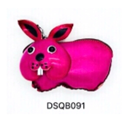 091 Rabbit Leather Coin Purse Forest DSQB091