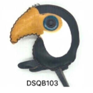 103 Bird Leather Coin Purse Forest DSQB103