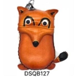 127 Fox Leather Coin Purse Forest DSQB127