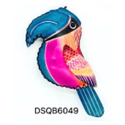 6049 Bird Parrot Leather Coin Purse Forest DSQB6049