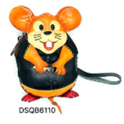 6110 Mouse Leather Coin Purse Forest DSQB6110