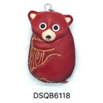 6118 Bear Leather Coin Purse Forest DSQB6118