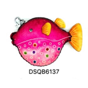 6137 Fish Leather Coin Purse Ocean DSQB6137