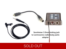 Sennheiser lavalier microphone adapter to  Lectrosonics transmitters LMb,LT,DBSM,DBSMD,SMDA,SMQV etc