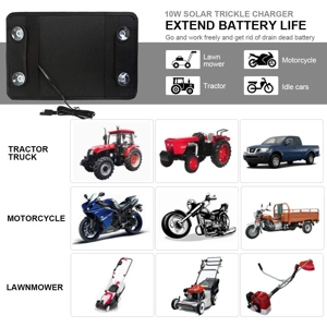 12 Volt 10 Watt Solar Car Battery Charger & Maintainer