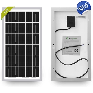 12 Volt 10 Watt Solar Car Battery Charger & Maintainer