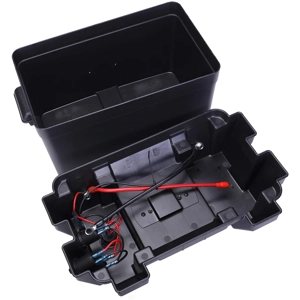 Trolling Motor Smart Battery Box Power Center with USB and DC Ports, Black