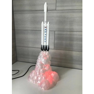 3D Printed SpaceX Falcon Heavy LED Lamp