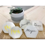 Personalized Marble Coasters