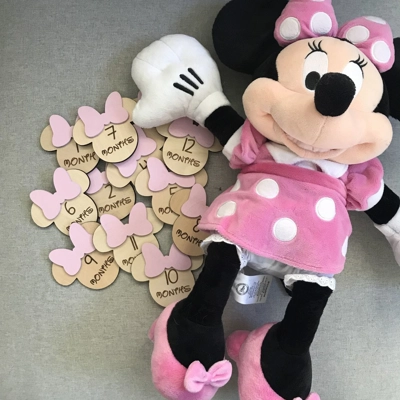Minnie Mouse Baby Month Markers
