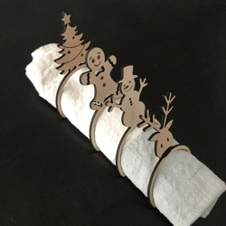 Wood Napkin Holder Set of 4