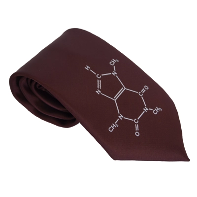 Coffee lovers' Caffeine Molecule Tie