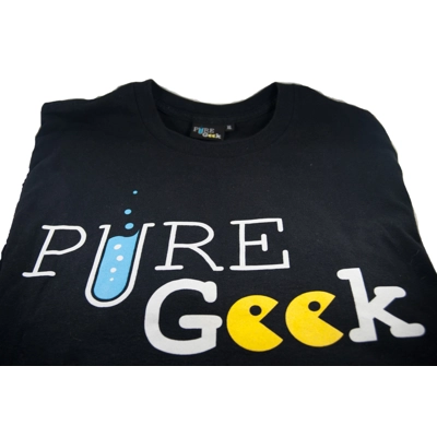 Pure Geek Cotton T-Shirt: Science & Gaming Design