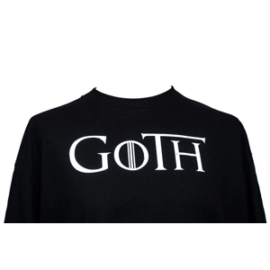 Goth T-Shirt: Game of Thrones Inspired, Distressed Print