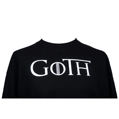 Goth T-Shirt: Game of Thrones Inspired, Distressed Print