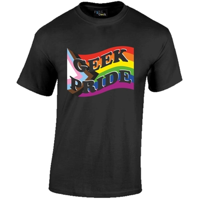 Geek Pride / Geek & Proud LGBTQ+ Progress Flag Tee