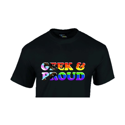 Geek Pride / Geek & Proud LGBTQ+ Progress Flag Tee