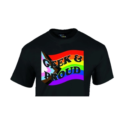 Geek Pride / Geek & Proud LGBTQ+ Progress Flag Tee