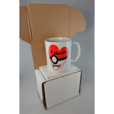 Pure Geek, Pokemon, "I choose You"  Heart mug