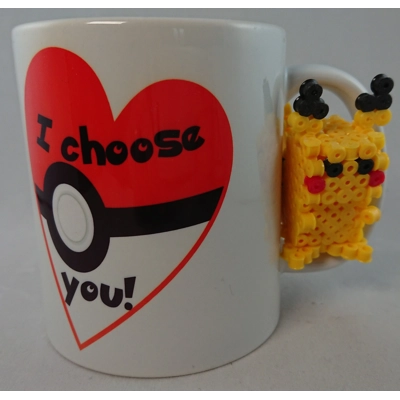 Pure Geek, Pokemon, "I choose You"  Heart mug