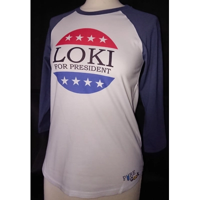 Loki for President Ladies Baseball shirt