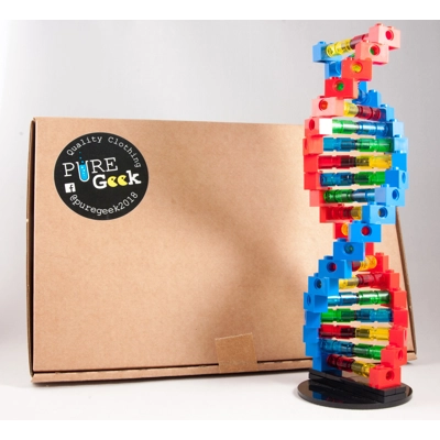 Pure Geek Deoxyribonucleic Acid DNA Building Block model