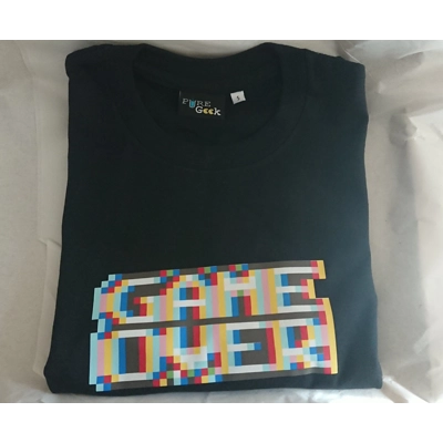 Pure Geek, 8-bit Game Over retro gaming tee shirt