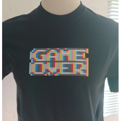 Pure Geek, 8-bit Game Over retro gaming tee shirt