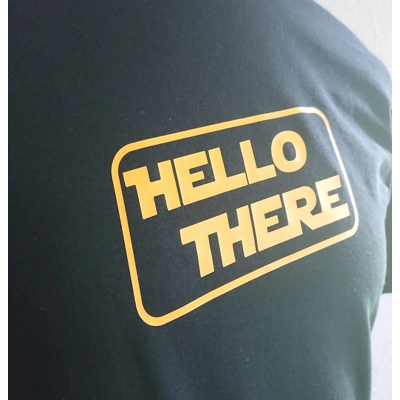 Pure Geek Designs "Hello There" tee shirt, Obi-Wan Kenobi Iconic Saying