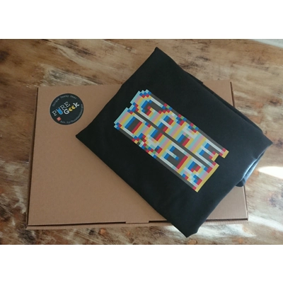 Pure Geek, 8-bit Game Over retro gaming tee shirt