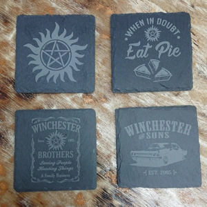 Supernatural inspired Slate Coasters