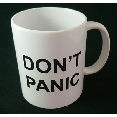 Hitchhiker's Guide to the Galaxy mugs
