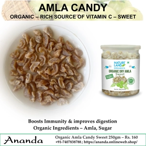 Organic Amla Candy sweet 250gm Organic Amla Candy sweet 250gm