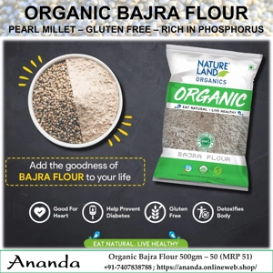 Organic Bajra Flour Pearl Millet 500gm