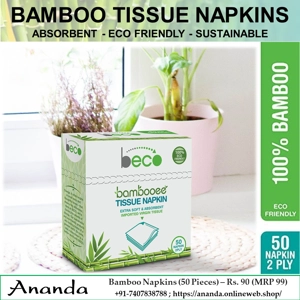 Bamboo Tissue Napkins 50 Bamboo Tissue Napkins 50