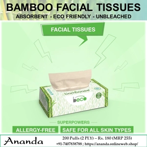 Natural Facial Tissue 2 PLY Natural Facial Tissue 2 PLY