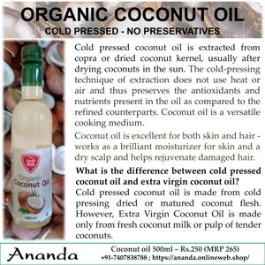 Organic Coconut oil 500ml