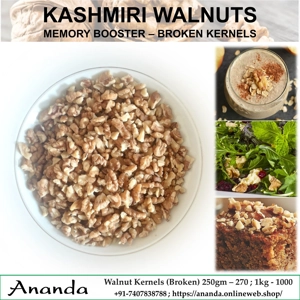 Kashmir Walnut Kernels (Broken Bites) 250gm