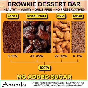 Dessert Bars Nutty Fudge Brownie 40gm
