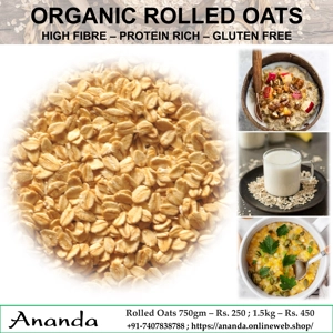 Organic Rolled Oats 750gm