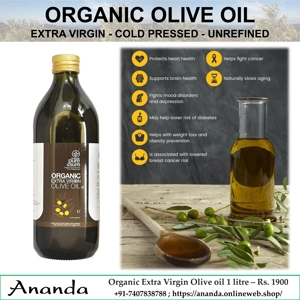 Extra Virgin Olive oil 1 litre Glass Bottle